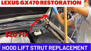 How to Replace Lexus GX470 Hood Lift Support Shocks How To Replace A Hood Strut Replace Hood Lift Support