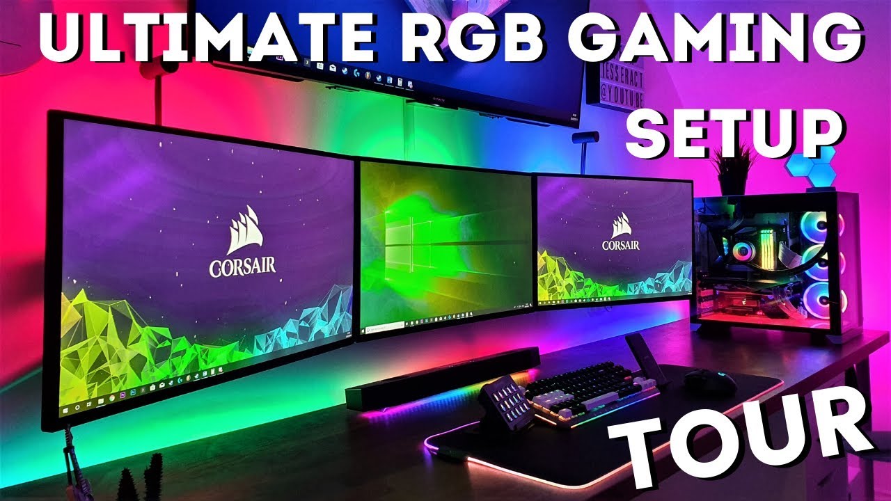 My Ultimate RGB Gaming Setup Tour! (2019) 