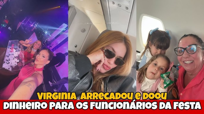Virginia arrecadou dinheiro para doar as funcionários que trabalharam na  festa