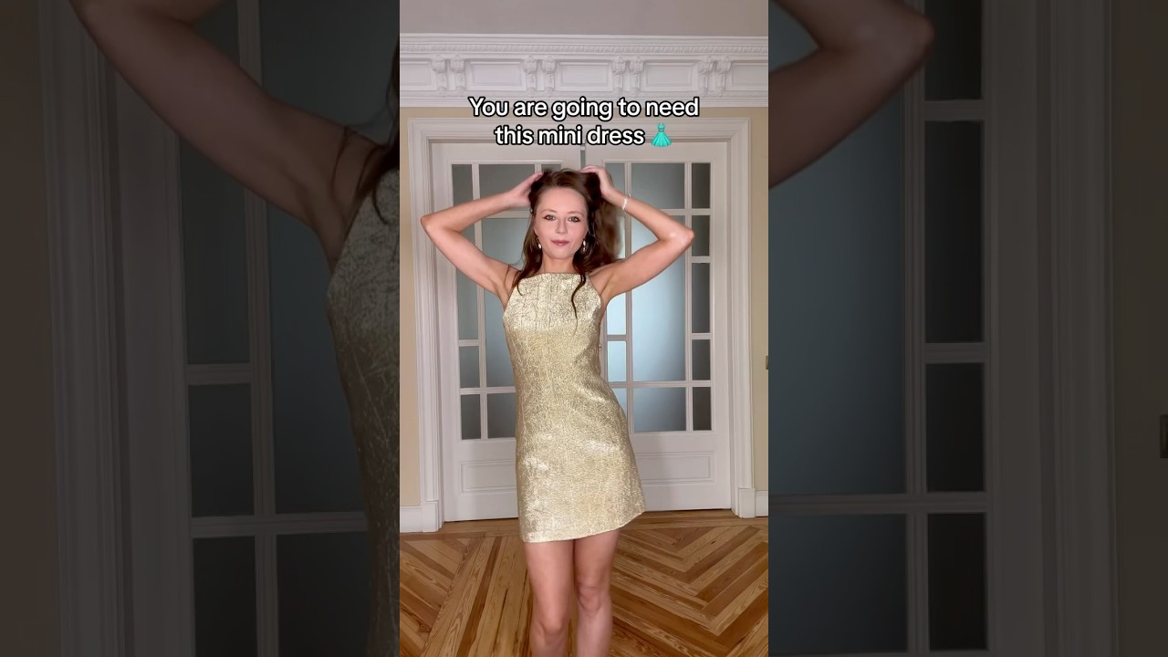 The little gold Zara dress you need ✨✨