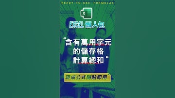 【SUM總和類】含有萬用字元的儲存格相加 #excel技巧 #excel教學 #excel公式 #excel懶人包 #exceltips #exceltrick #excel函數