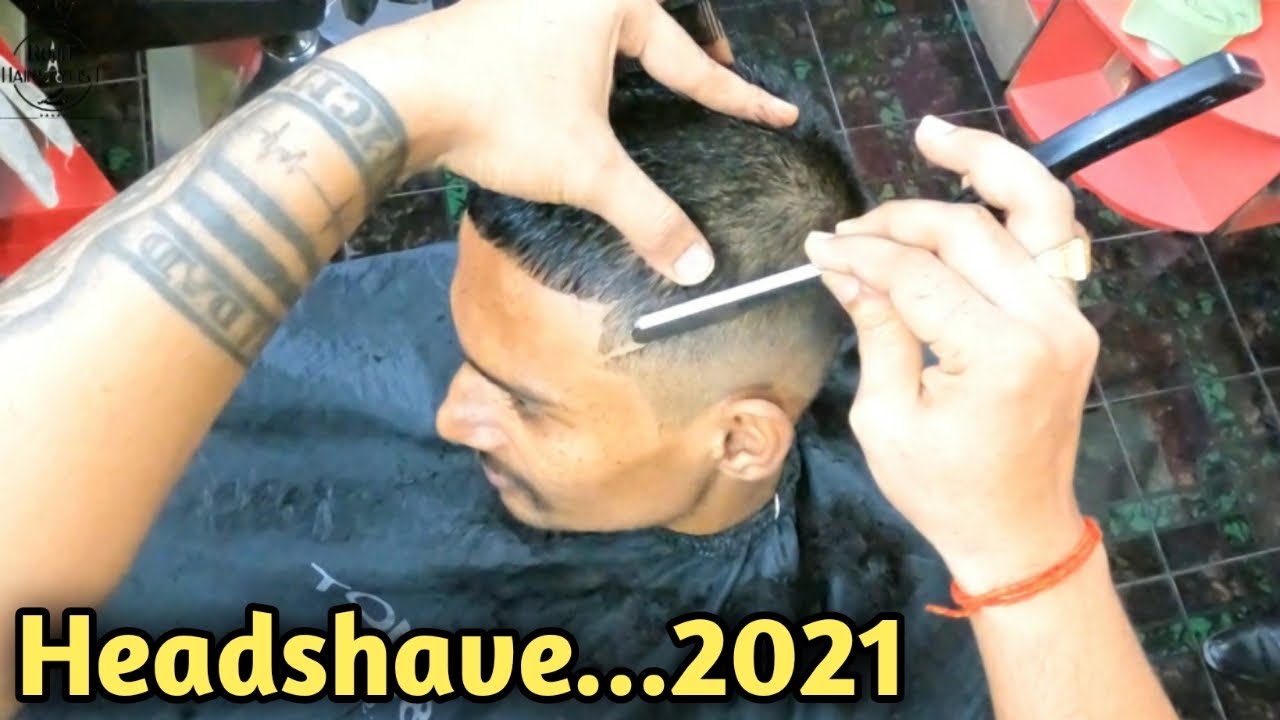 Headshave / straight razor headshave side to back headshave Straight