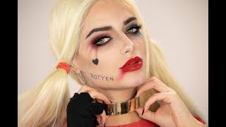 Harley Quinn makeup tutorial Hanan Alnajadah هارلي كوين مكياج حنان النجاده