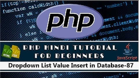 Dropdown List Value insert in database PHPMYADMIN PHP Tutorial-87(Hindi/urdu)