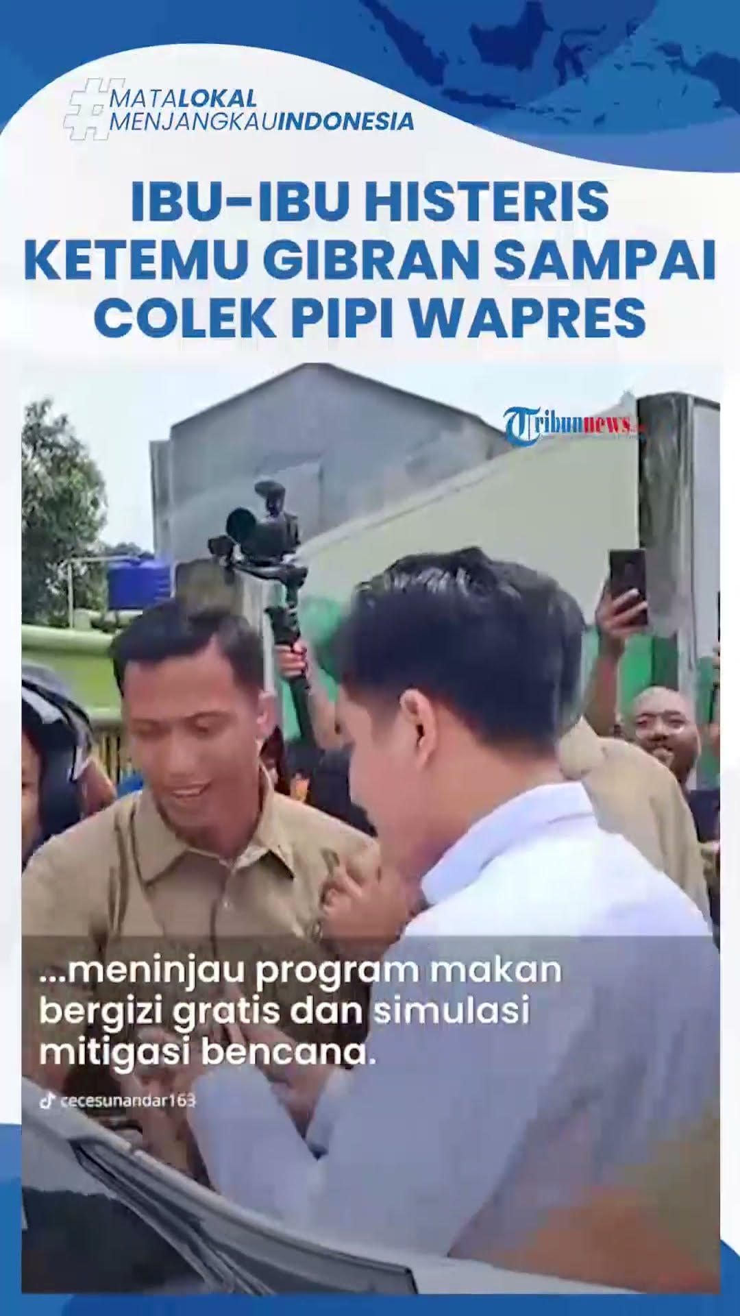 Momen Ibu-ibu Colek Pipi Wapres Gibran saat Kunker ke Bogor, Paspampres sampai Kewalahan