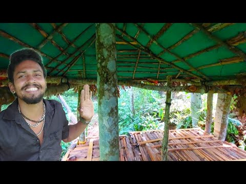 primitive style tree hut 🌳🌳made by waste material 🌿🌿മര വീട് 🙄🙄