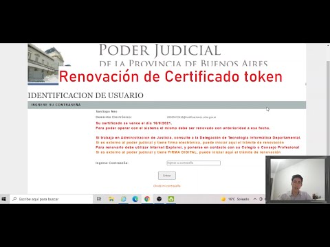 Renovación de certificado/token SCBA