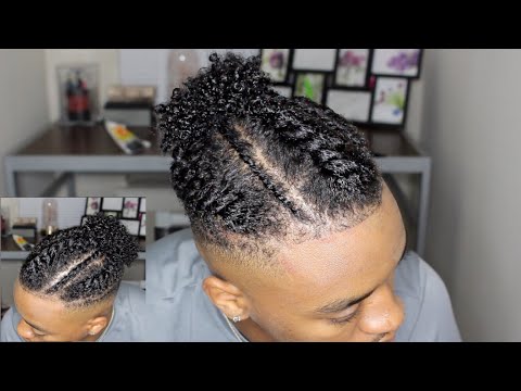 twisted-man-bun/-puff-hairstyle-for-black-men