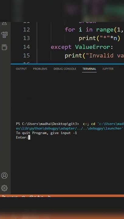 Pattern Generator | if-else | while loop | for loop | try except ...