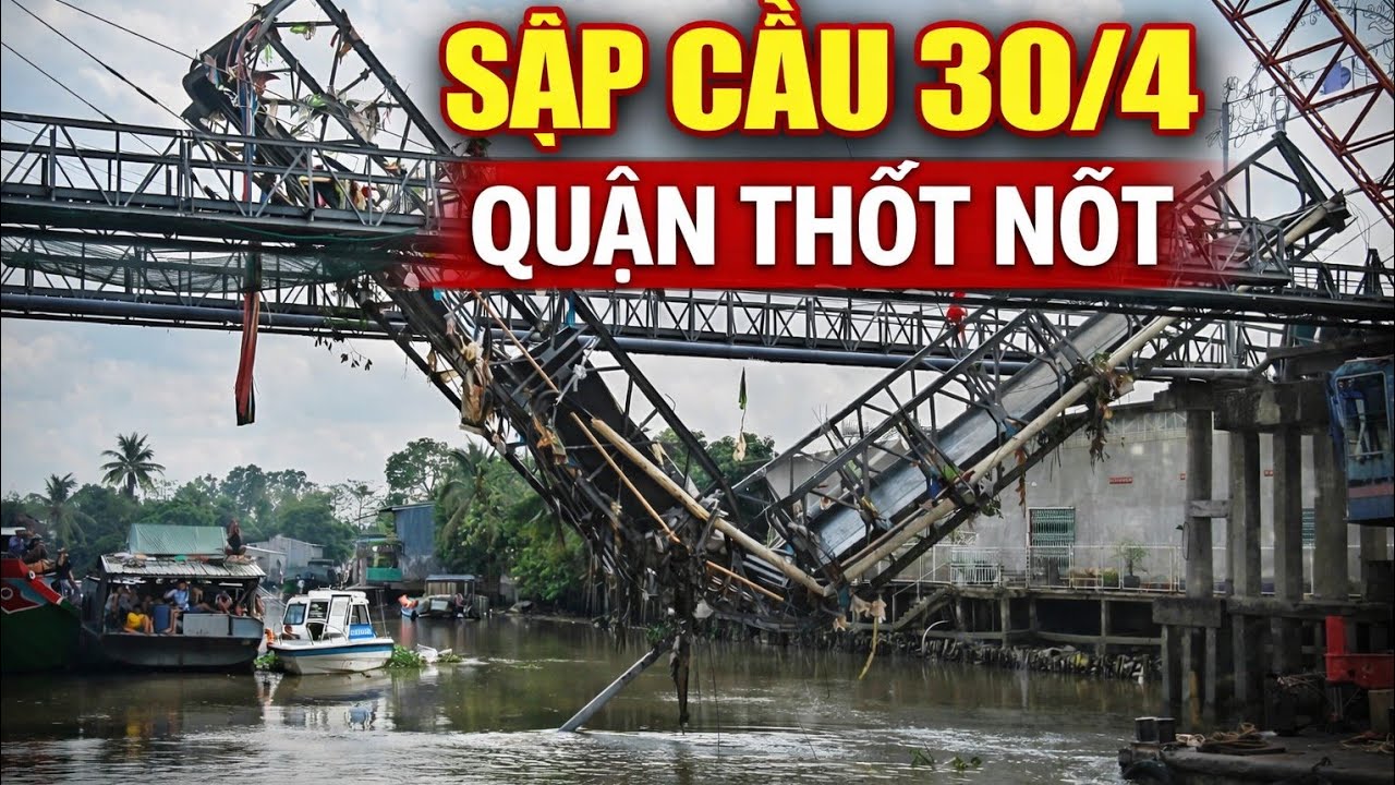 Sập Cầu 30 Tháng 4 Quận Thốt Nốt | Hiện Trường Gây Sốc Giữa Ban Ngày