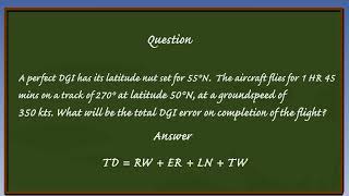 28  ATPL Training   Flight Instruments #28 Directional Gyro DGI   Drift Rate Calculations