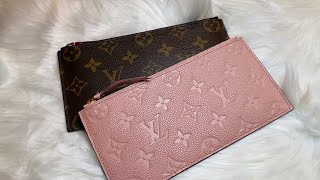 Louis Vuitton NEW Felicia pochette insert zip coin wallet cardholder set
