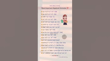 most important  algebraic formula mathematics 🫵