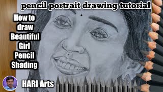 Women face drawing pencil sharing part 2 | Hari Arts FB Friend shading Drawing | how to draw face