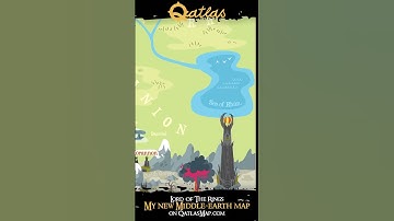 My Lord of the Rings, Middle-earth Map made from vector illustrations.