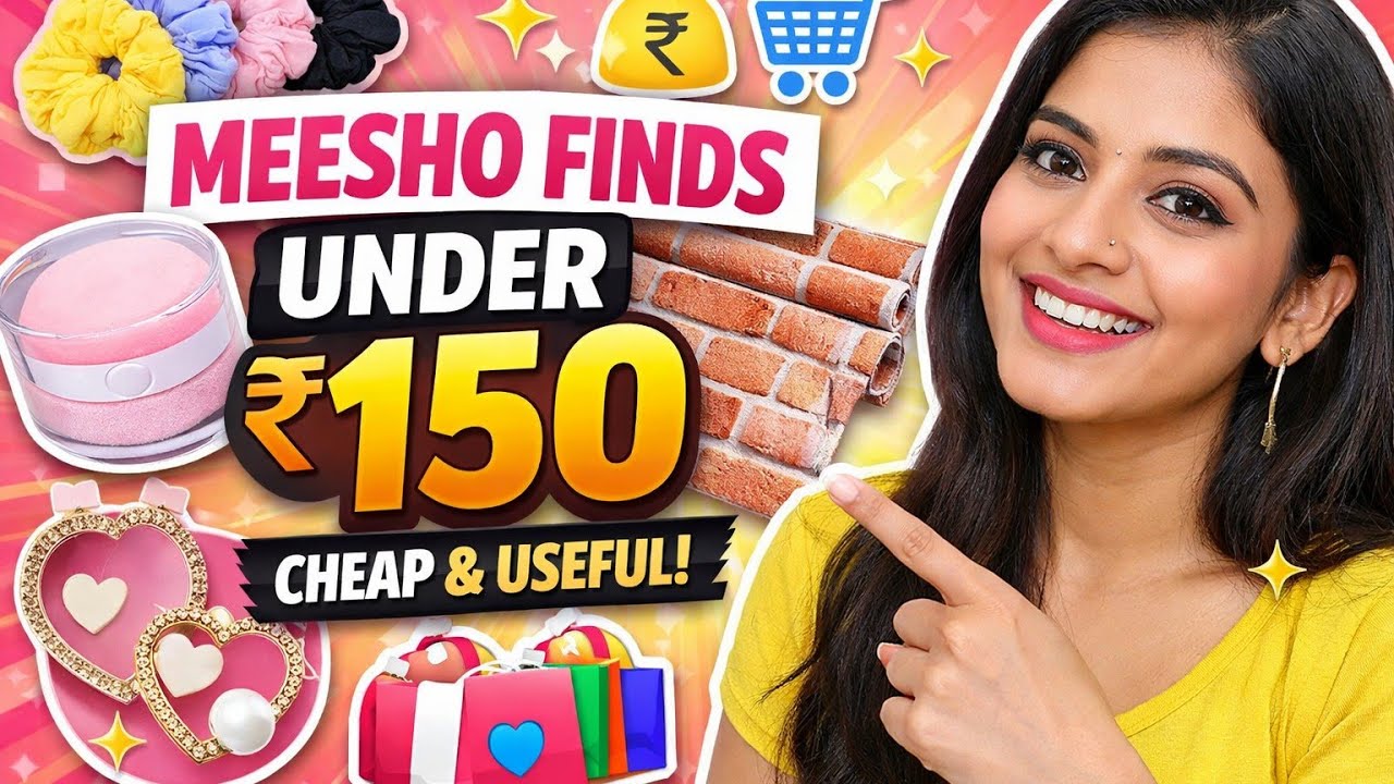 Meesho Random Finds Under ₹150 | Cheap & Useful Products Review | baby powder puff and wallpaper |