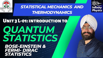 Unit 3 L 01 Introduction to Quantum Statistics | Statistical Mechanics and Thermodynamics | BSc II