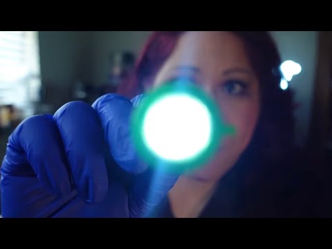 ASMR DR TINGLES CRANIAL NERVE EXAM ROLE-PLAY (LIGHT TRIGGERS, TYPING, GUM CHEWING SOUNDS)