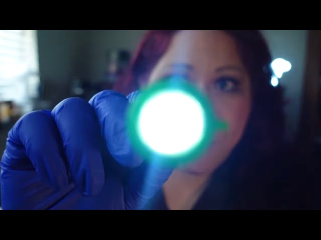 ASMR DR TINGLES CRANIAL NERVE EXAM ROLE-PLAY (LIGHT TRIGGERS, TYPING, GUM CHEWING SOUNDS)