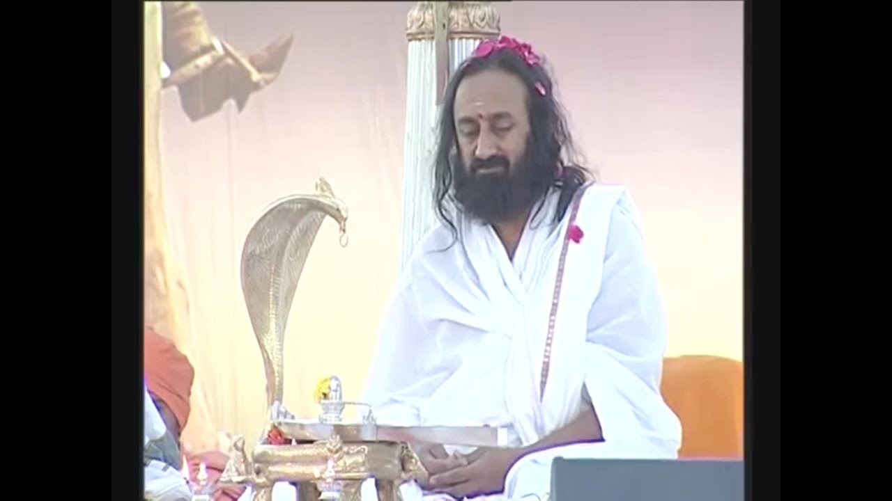 Sri Sri Ravi Shankar Gurudev at Rudra Puja in Satsang - YouTube