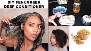 DIY Hair Growth Fenugreek Deep Conditioner made my Low Porosity Protein Sensitive Natural Hair HARD!