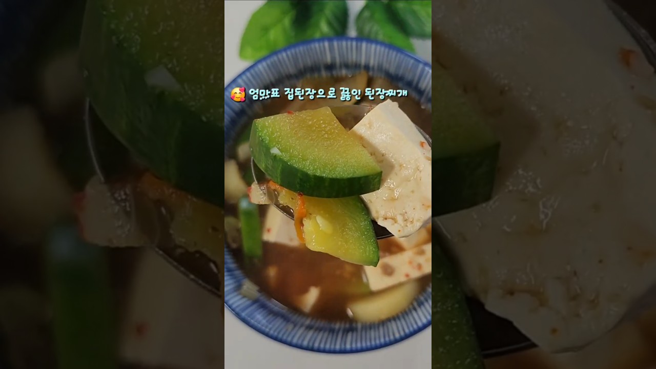 엄마표 집된장으로 끓인 구수한 된장찌개 레시피 숏폼 썸네일