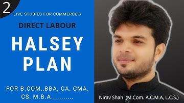 Halsey Plan (Incentive Wage Plans) (Direct Labour) (For B.Com., CA, CS, CMA and MBA)