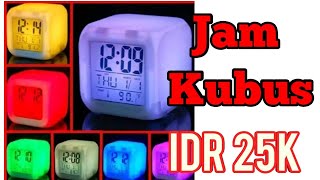 Unboxing & review jam kubus 7 warna 20ribuan mantab sekali screenshot 4