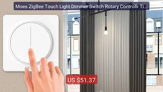 Moes ZigBee Touch Light Dimmer Switch Rotary Controllr Timer B... — Best Buy 2026 | Great Quality!