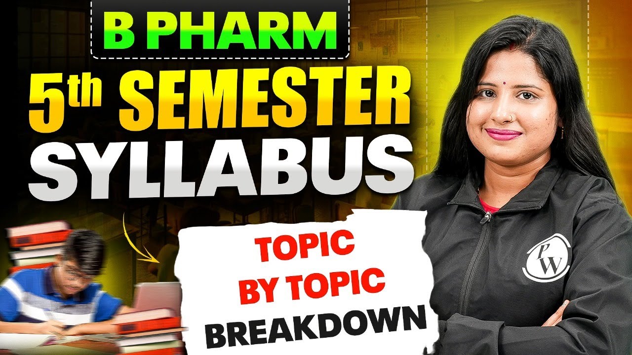 B Pharm 5th Semester Full Syllabus Explained | B Pharm Complete Topic ...