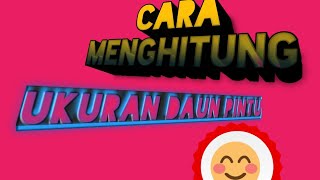 part2..cara menghitung ukuran daun pintu lipat