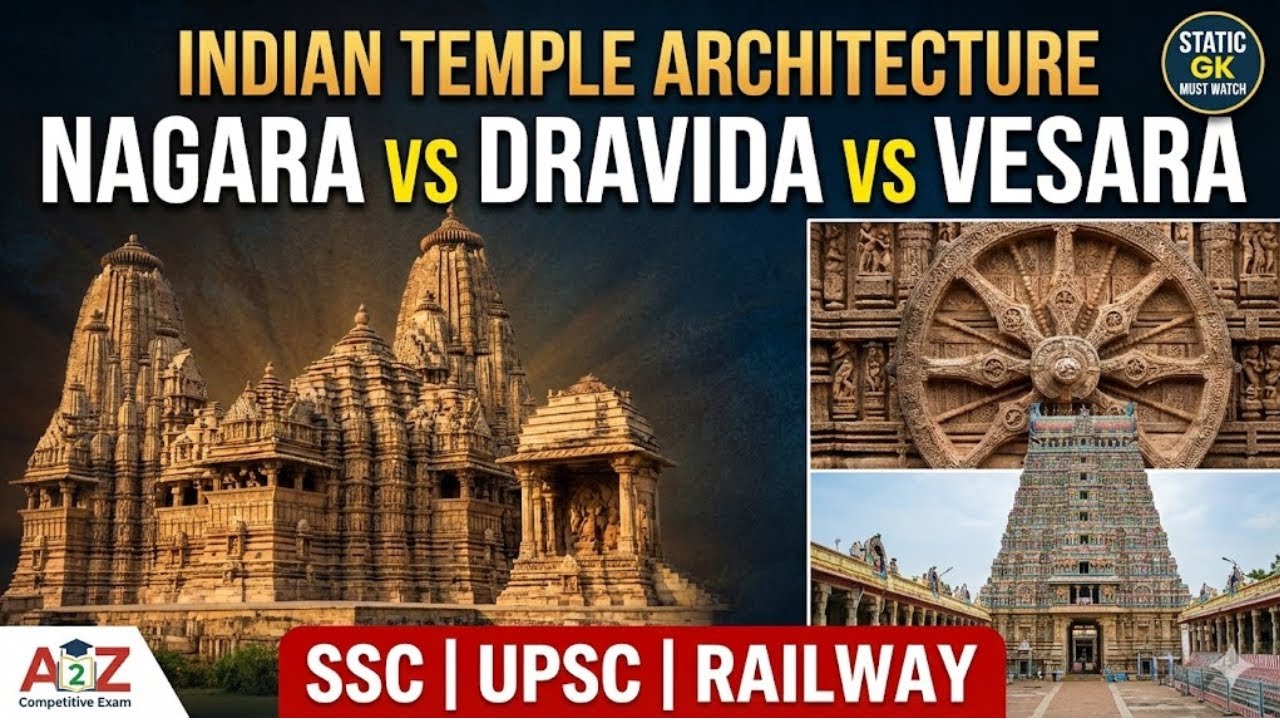 📚 भारतीय मंदिर वास्तुकला | Indian Temple Architecture | SSC | UPSC | Railway | State PCS