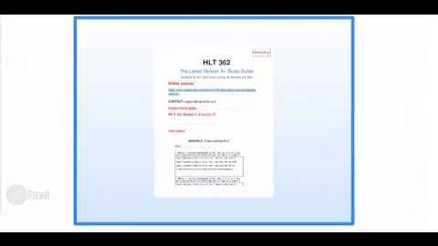 HLT 362 Entire Course (lastest version)