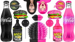 TANTANGAN MAKANAN PINK VS HITAM | Hanya Makan 1 Warna Selama 24 Jam Oleh Multi DO! CHALLENGE