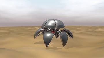 Sphere-Bot test walk-cycle on uneven ground
