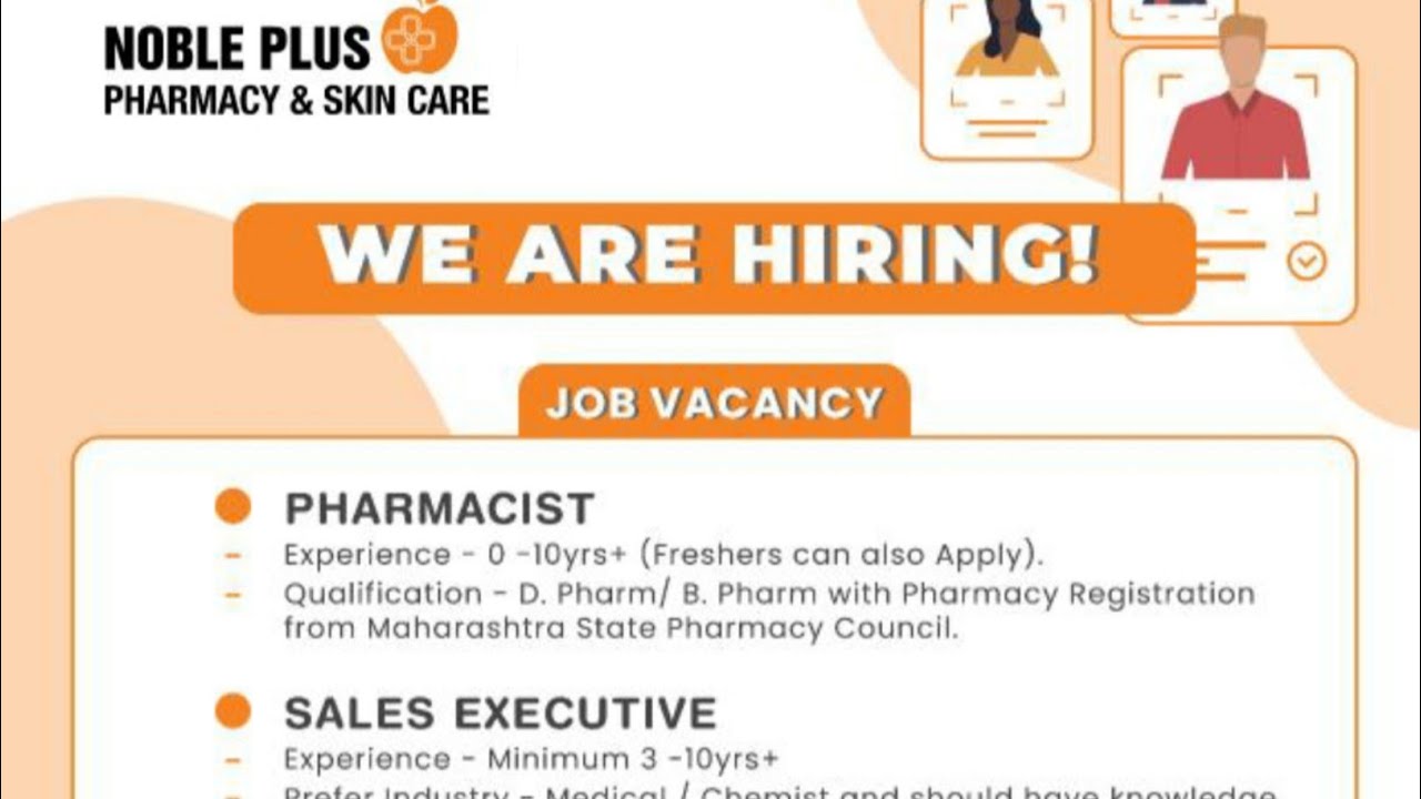 Pharmacist Vacancy/ Noble plus Pharmacy YouTube