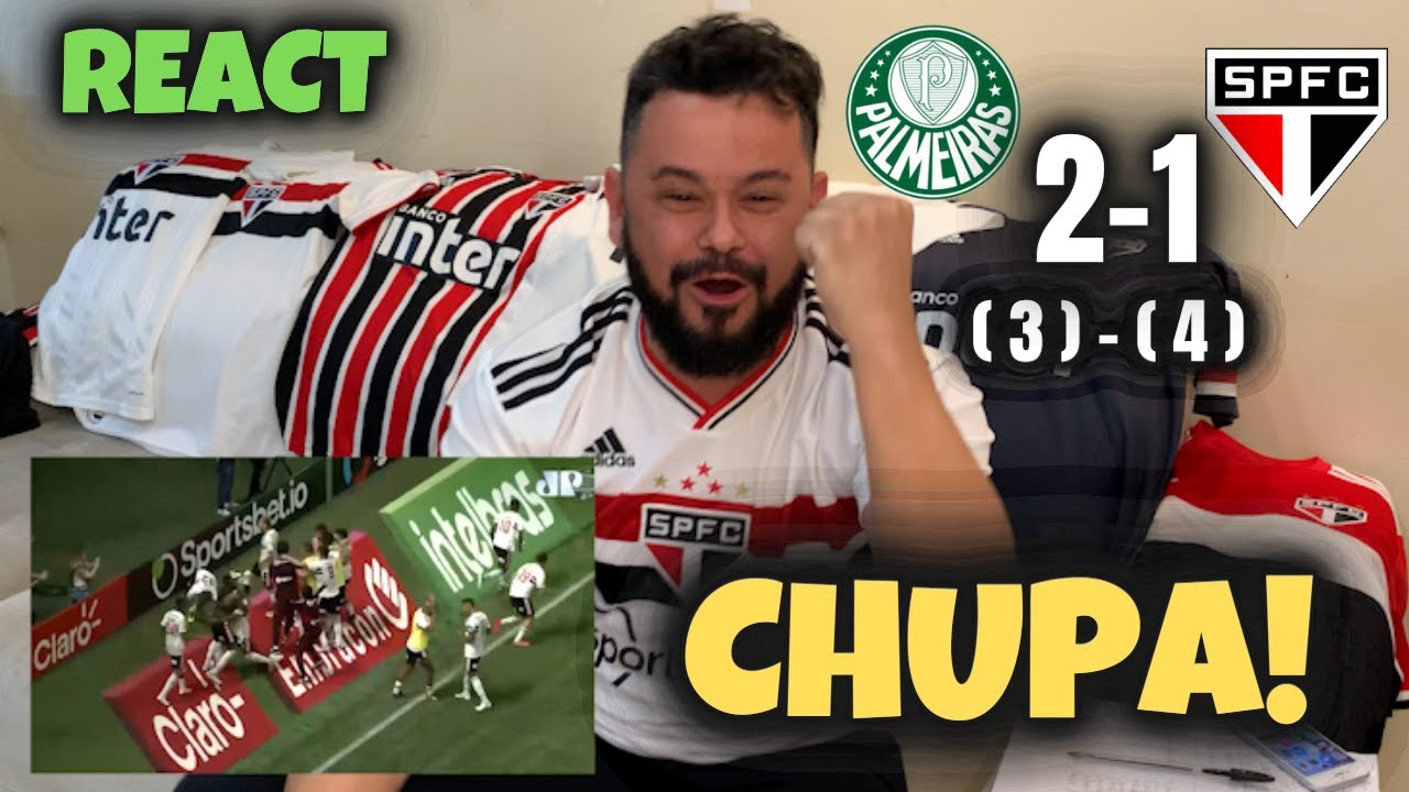 REACT - PALMEIRAS 2 (3) X (4) 1 SÃO PAULO - COPA DO BRASIL | JANDREI EM ...