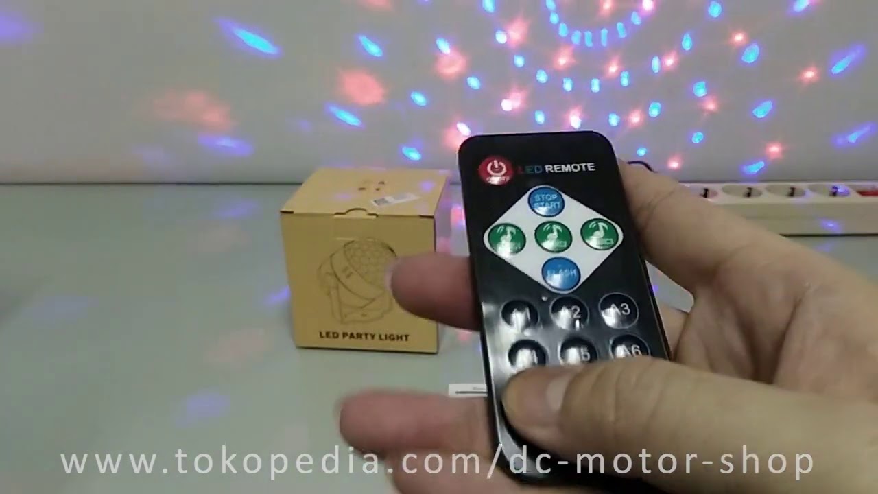 Review Lampu Panggung/ LED Disco Rotating Crystal Magic Ball + Remote ...