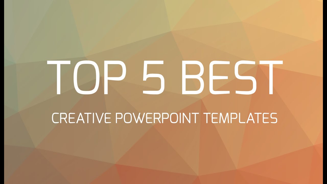 Top 5 Best Creative Powerpoint Templates - YouTube