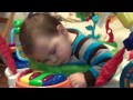 noah vneck  is tuckered out after starting to walk