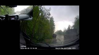 Hyundai Santa Fe VS HP (SUPERCELL WITH HEAVY HAIL AND MESOCYCLONE)
