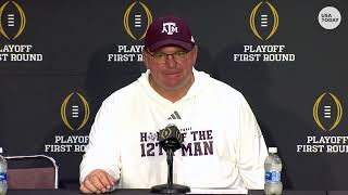 Mike Elko postgame press conference reaction to Texas A&M vs. Miami in 2025 College Football Playoff