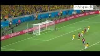 David Luiz Amazing Free Kick Goal vs Colombia  04.07.2014