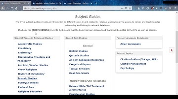Intro to Subject Guides