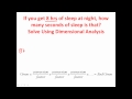 Dimensional Analysis Quiz