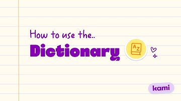 Kami Dictionary Tool | Get Instant Word Definitions for Students