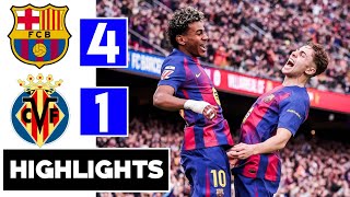 Barcelona vs Villarreal 4-1 All goals \u0026 Extended highlights 