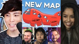 Sykkuno &amp; Toast react to *NEW* Among Us Airship Map | ft Valkyrae Corpse Bretman Jacksepticeye Poki