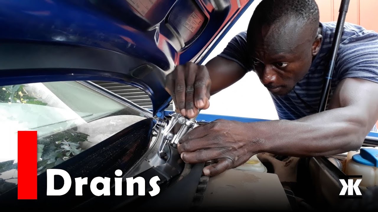 Audi A6 3.2 Cowl Drains Maintenance and Windshield Wiper Arms Alignment YouTube