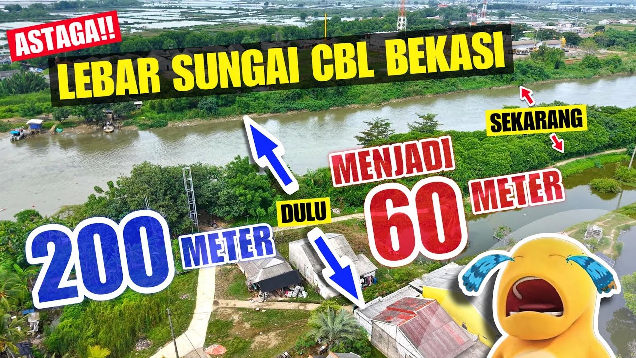 KETERLALUAN ‼️SUNGAI LEBAR 200 METER KINI TINGGAL 60 METER SAJA. KDM TLG TURUN TANGAN MERAPIKAN INI😔